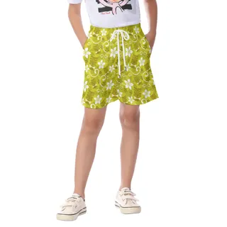 Tiki Tropical Hawaiian Shorts For Kids
