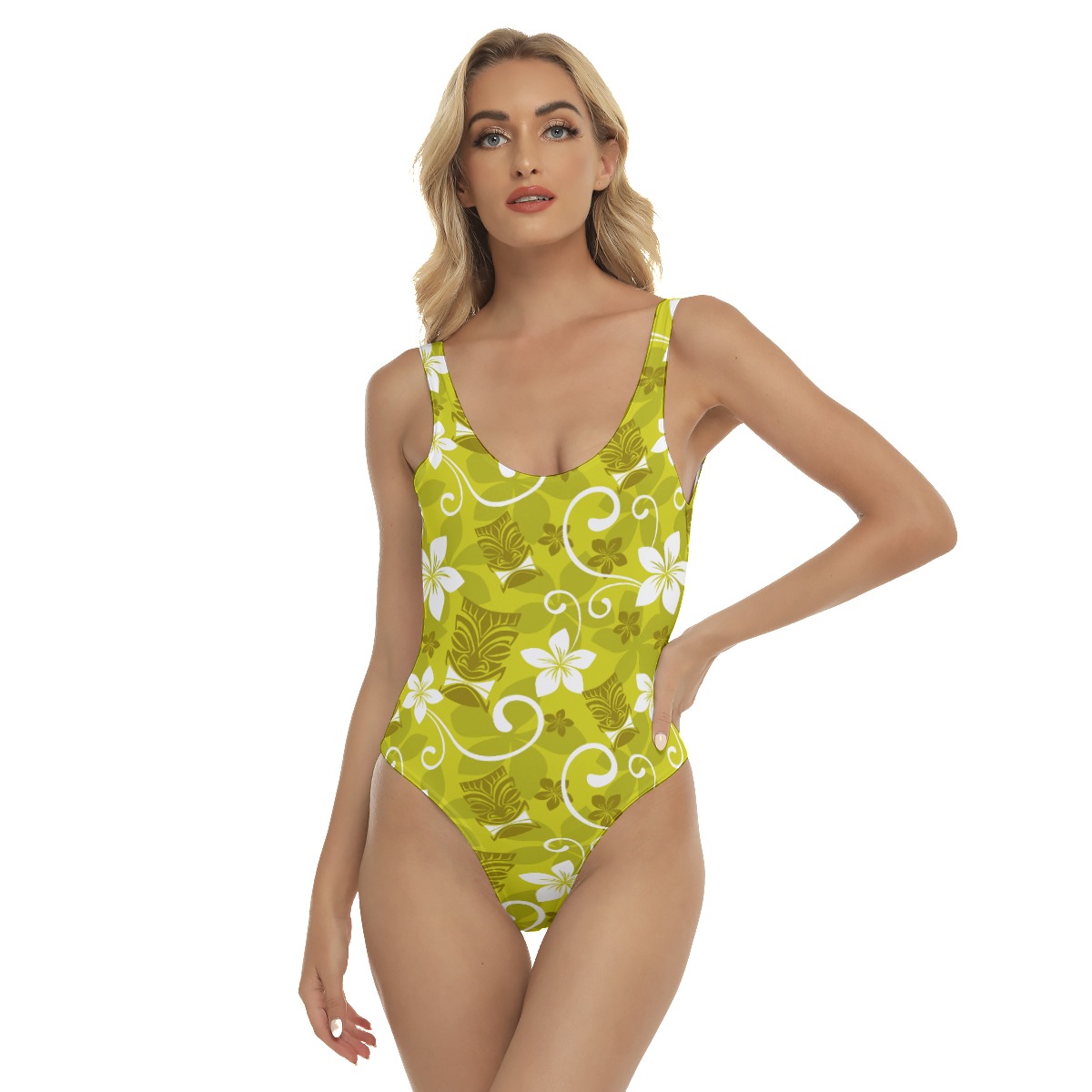 Women's Tiki Hawaiian One Piece Swimsuit - variant image 1