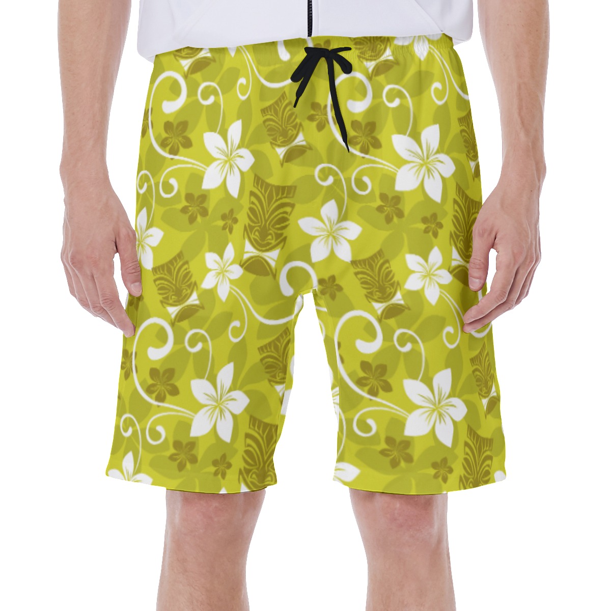 Tropical Tiki Hawaiian Swim Trunks For Men - variant image 1