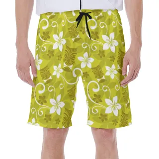 Tropical Tiki Hawaiian Swim Trunks For Men
