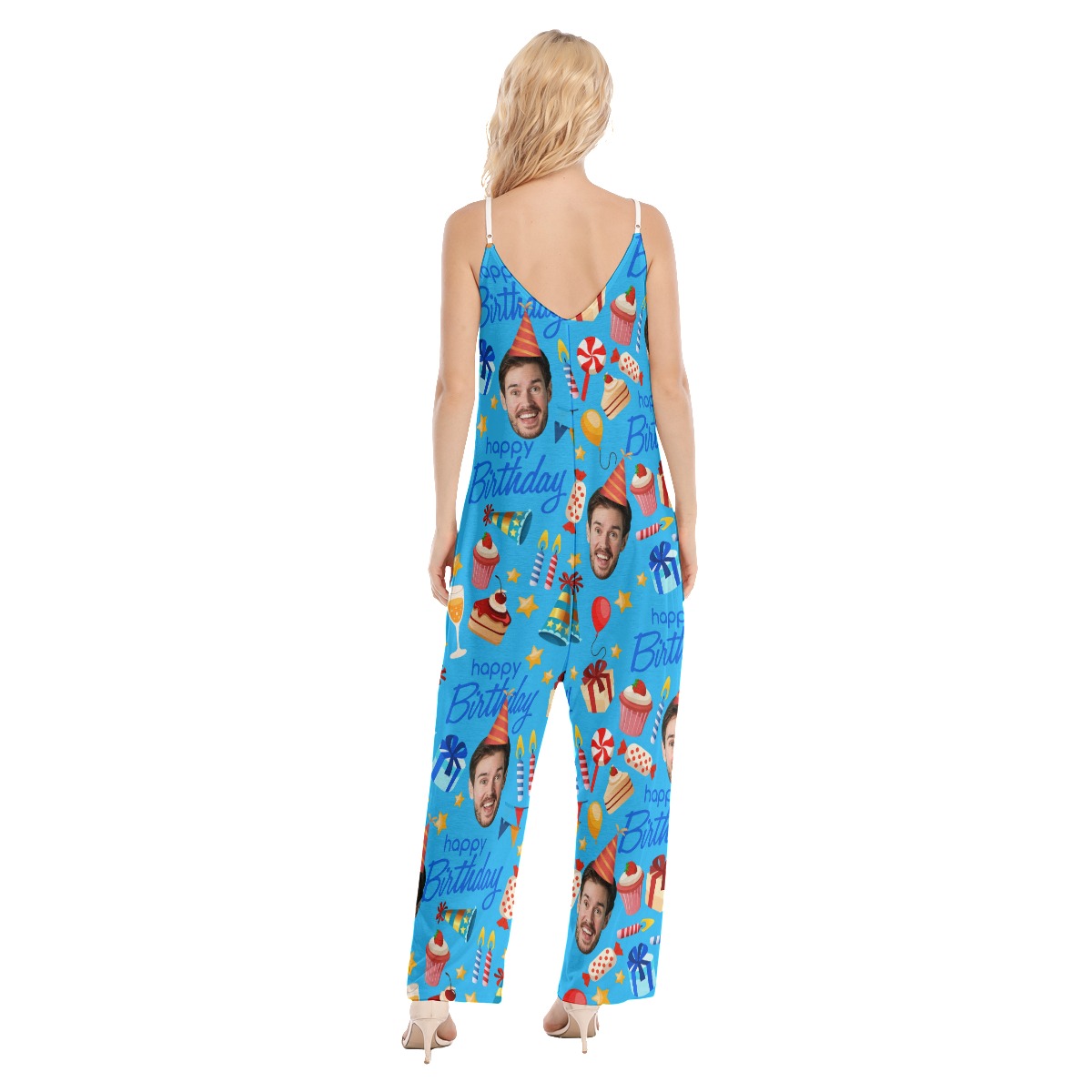 Custom Face Birthday Hawaiian Jumpsuit For Women