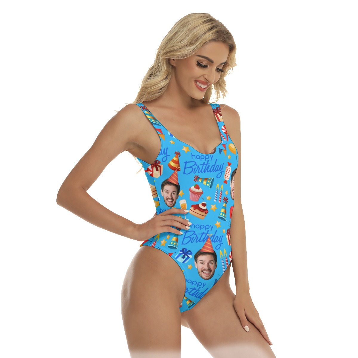 Custom Face Happy Birthday Hawaiian Dress For Women