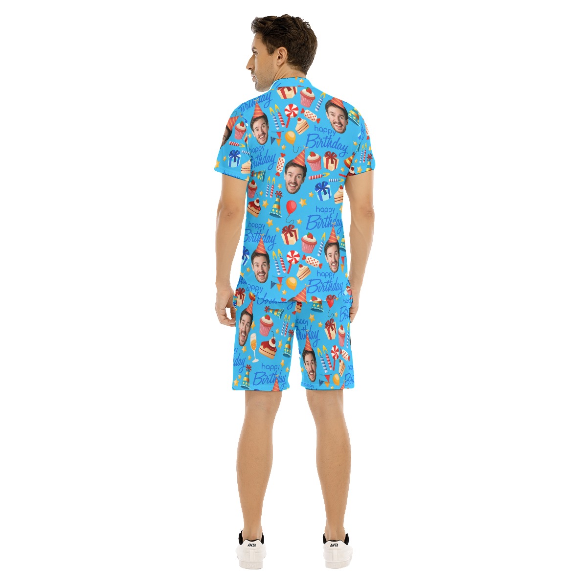 Custom Face Birthday Hawaiian Shirt And Shorts For Men