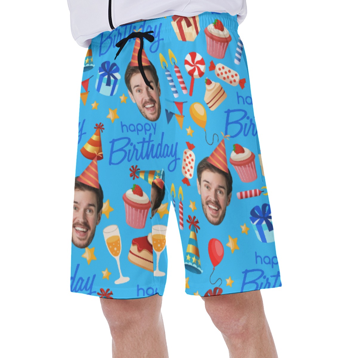 Custom Face Birthday Hawaiian Swim Trunks For Men
