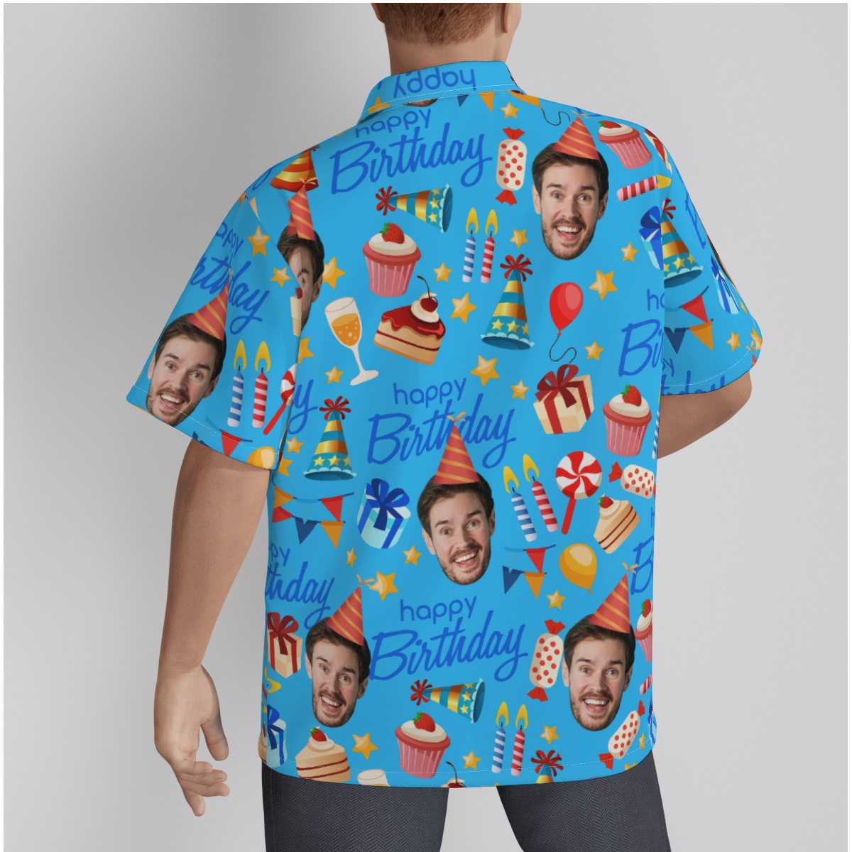 Funny Custom Face Birthday Hawaiian Shirt For Men