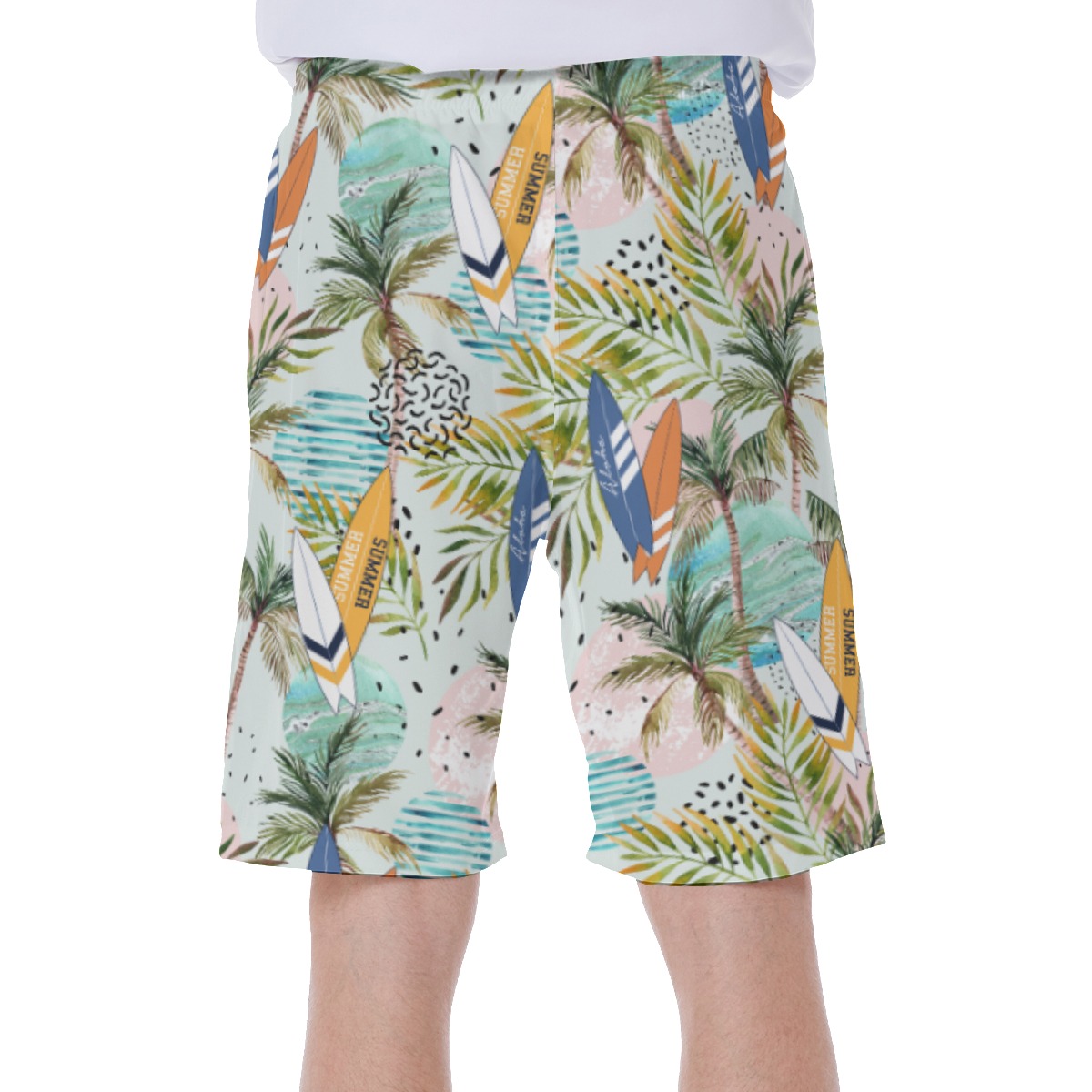 Surfing Boards Tropical Hawaiian Swimwear For Men