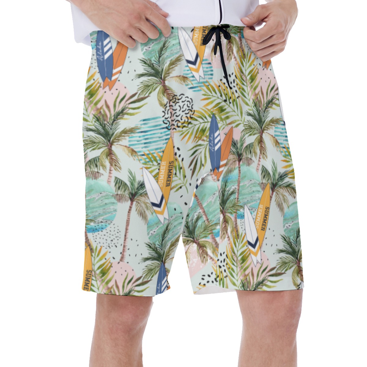 Surfing Boards Tropical Hawaiian Swimwear For Men