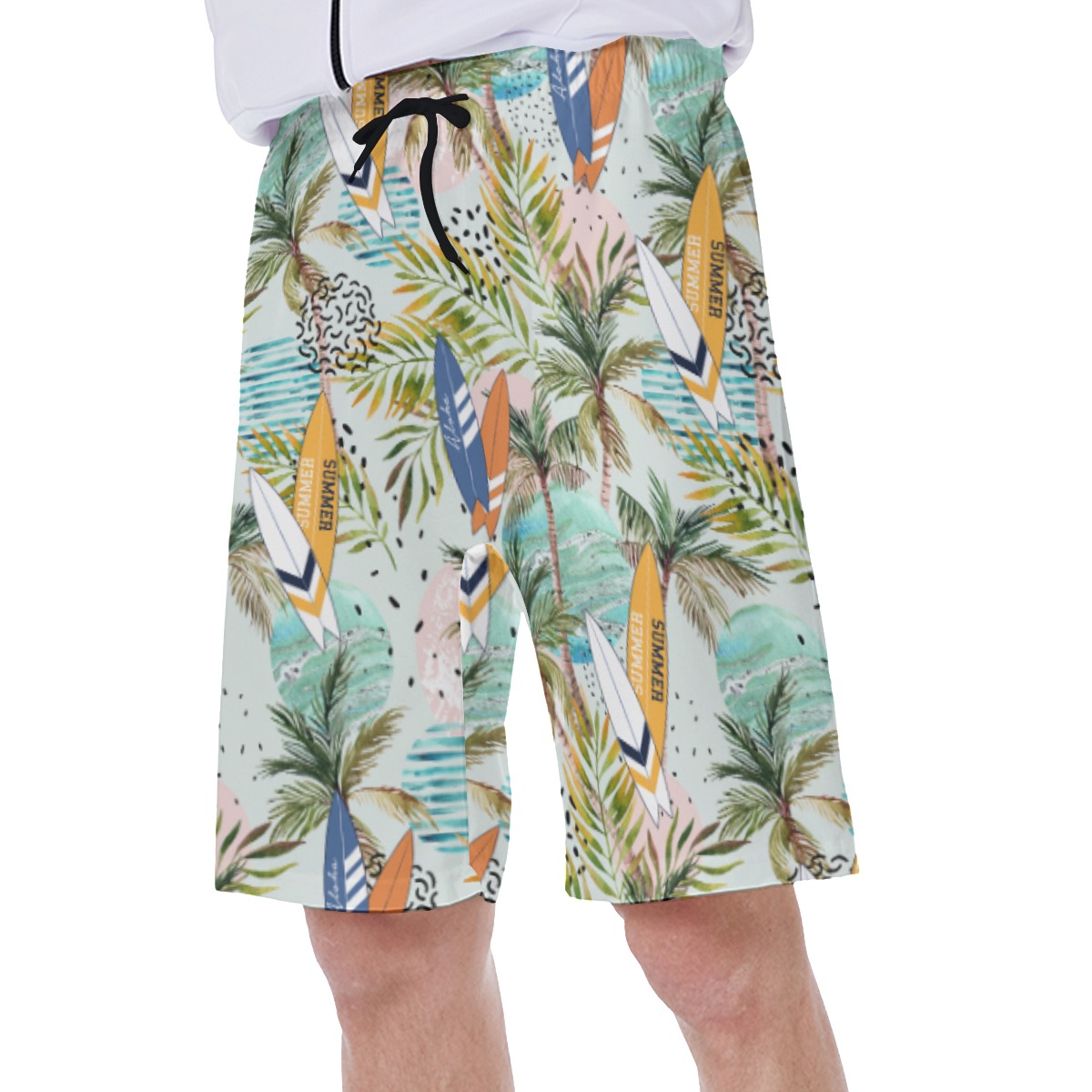 Surfing Boards Tropical Hawaiian Swimwear For Men