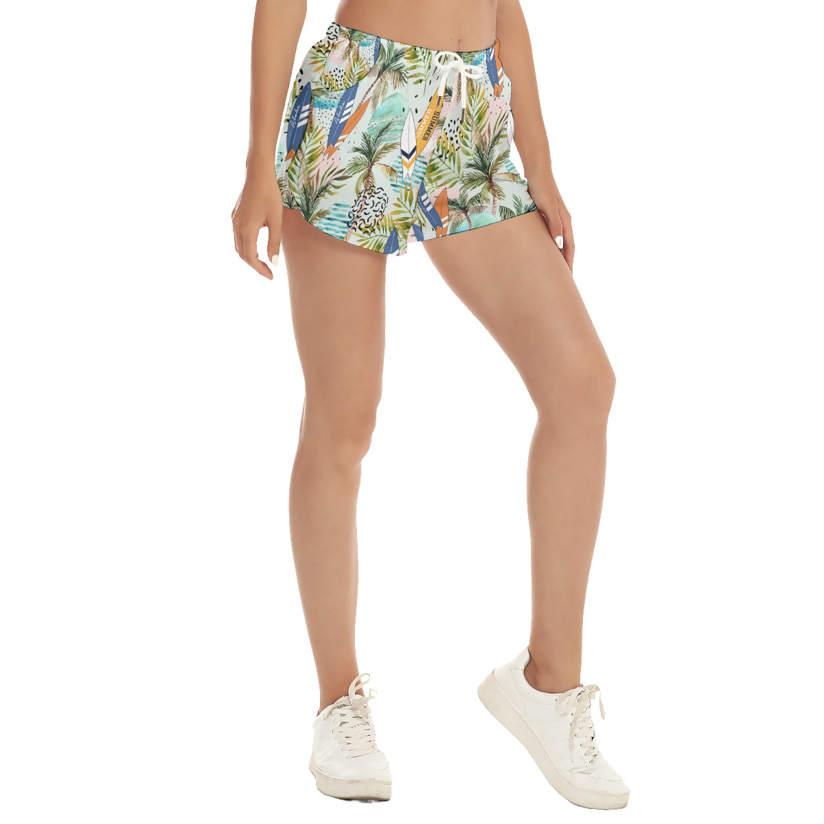 Tropical Surfing Boards Women's Summer Beach Shorts