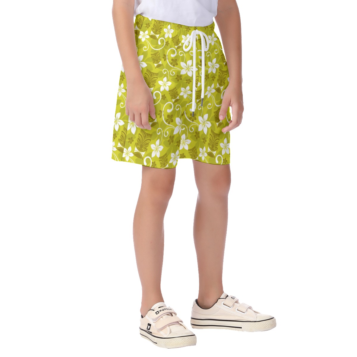Tiki Tropical Hawaiian Shorts For Kids