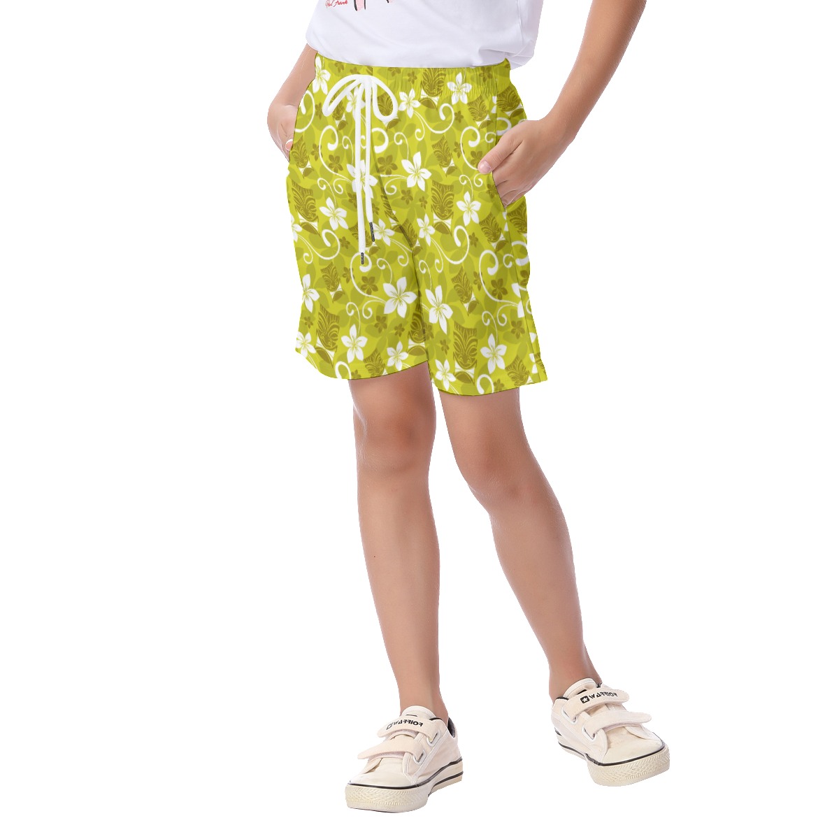 Tiki Tropical Hawaiian Shorts For Kids