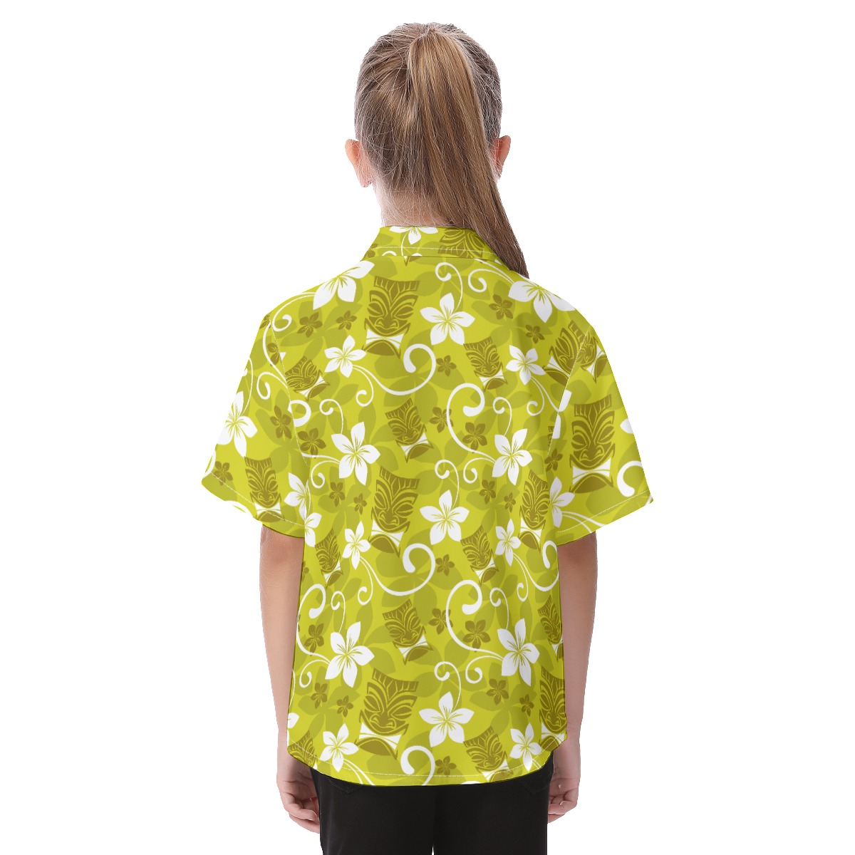 Kid's Flower Tiki Hawaiian Shirt