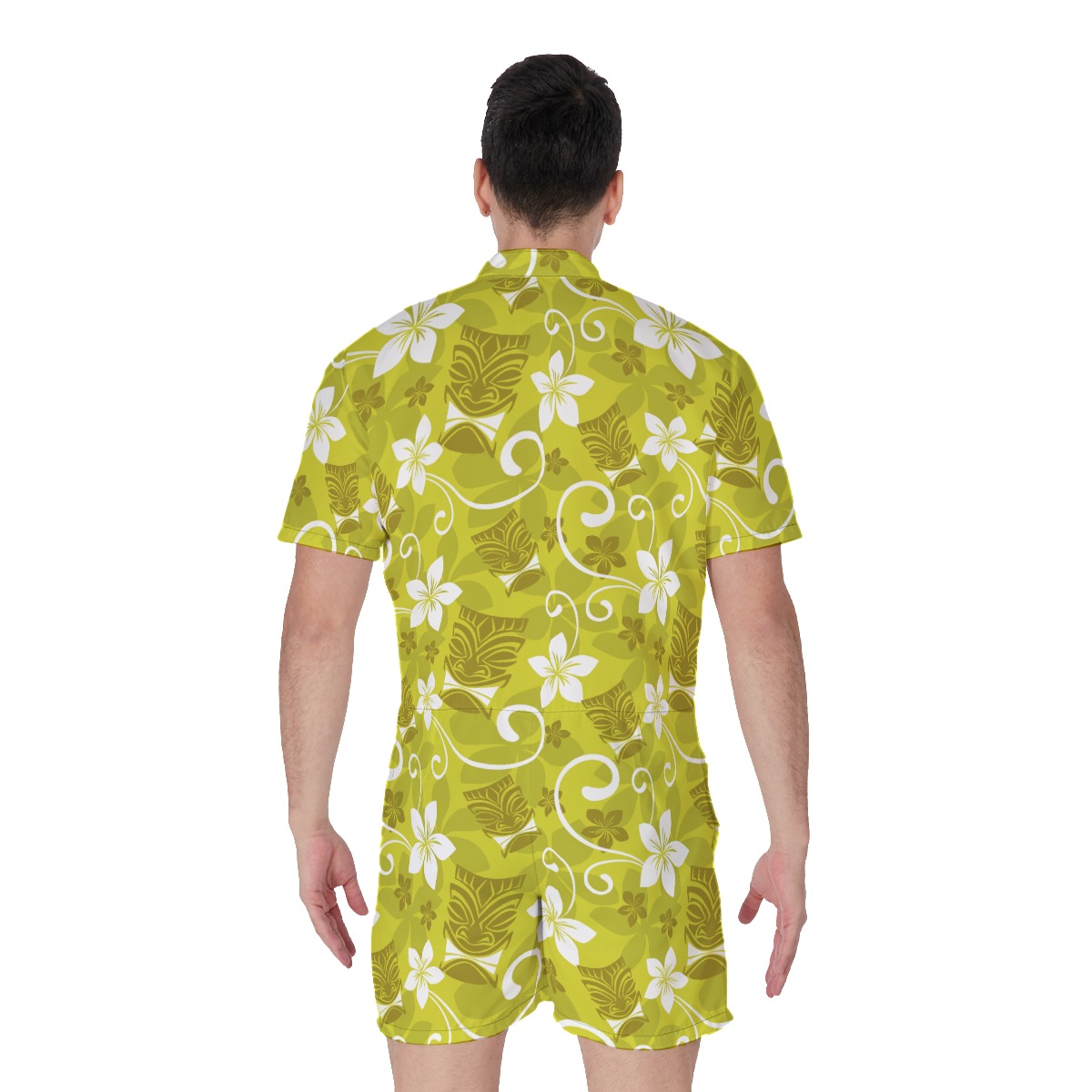 Men's Floral Tiki Hawaiian Romper