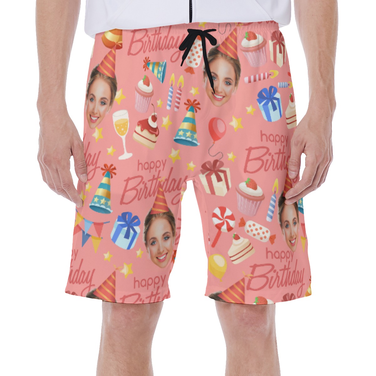 Men's Custom Face Birthday Swim Trunks - variant image 1