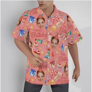 Custom Face Happy Birthday Hawaiian Shirt