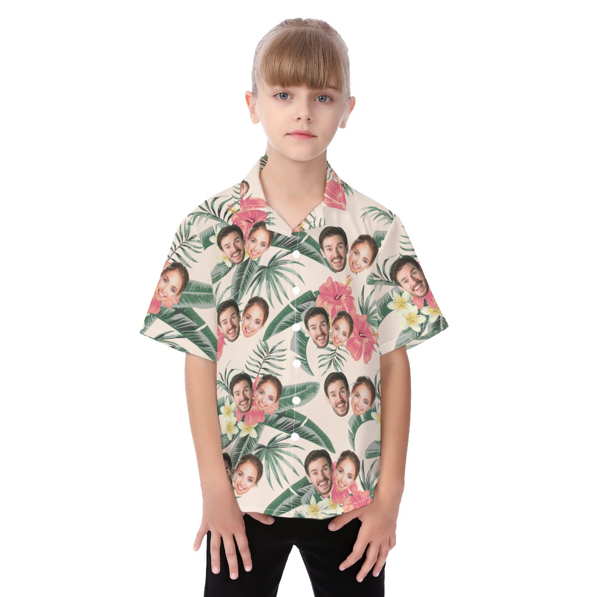 Custom 2 Face Floral Hawaiian Shirt For Kids - variant image 1