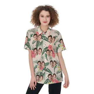 Custom Face Women's Tropical Shirt