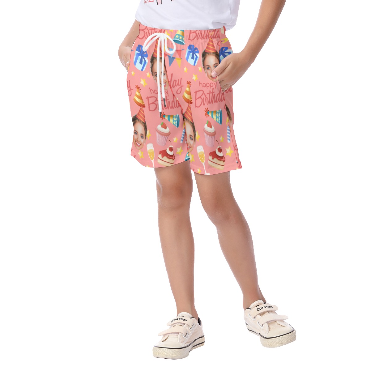 Custom Face Birthday Theme Kid's Hawaiian Shorts