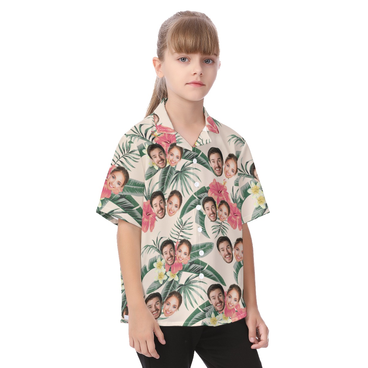 Custom 2 Face Floral Hawaiian Shirt For Kids