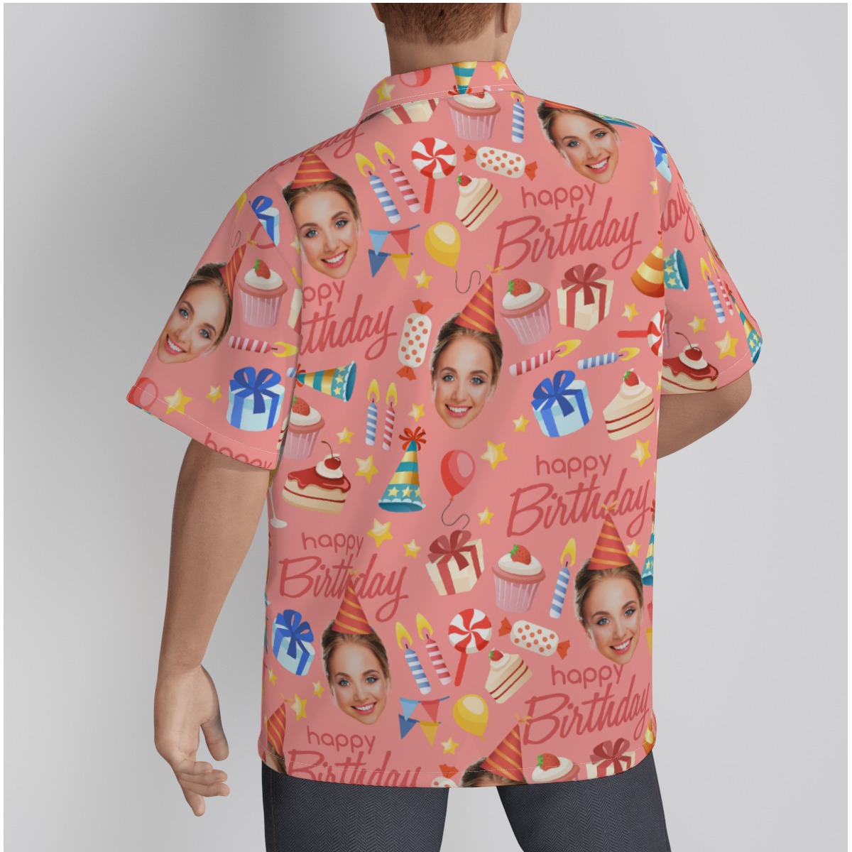 Custom Face Happy Birthday Hawaiian Shirt