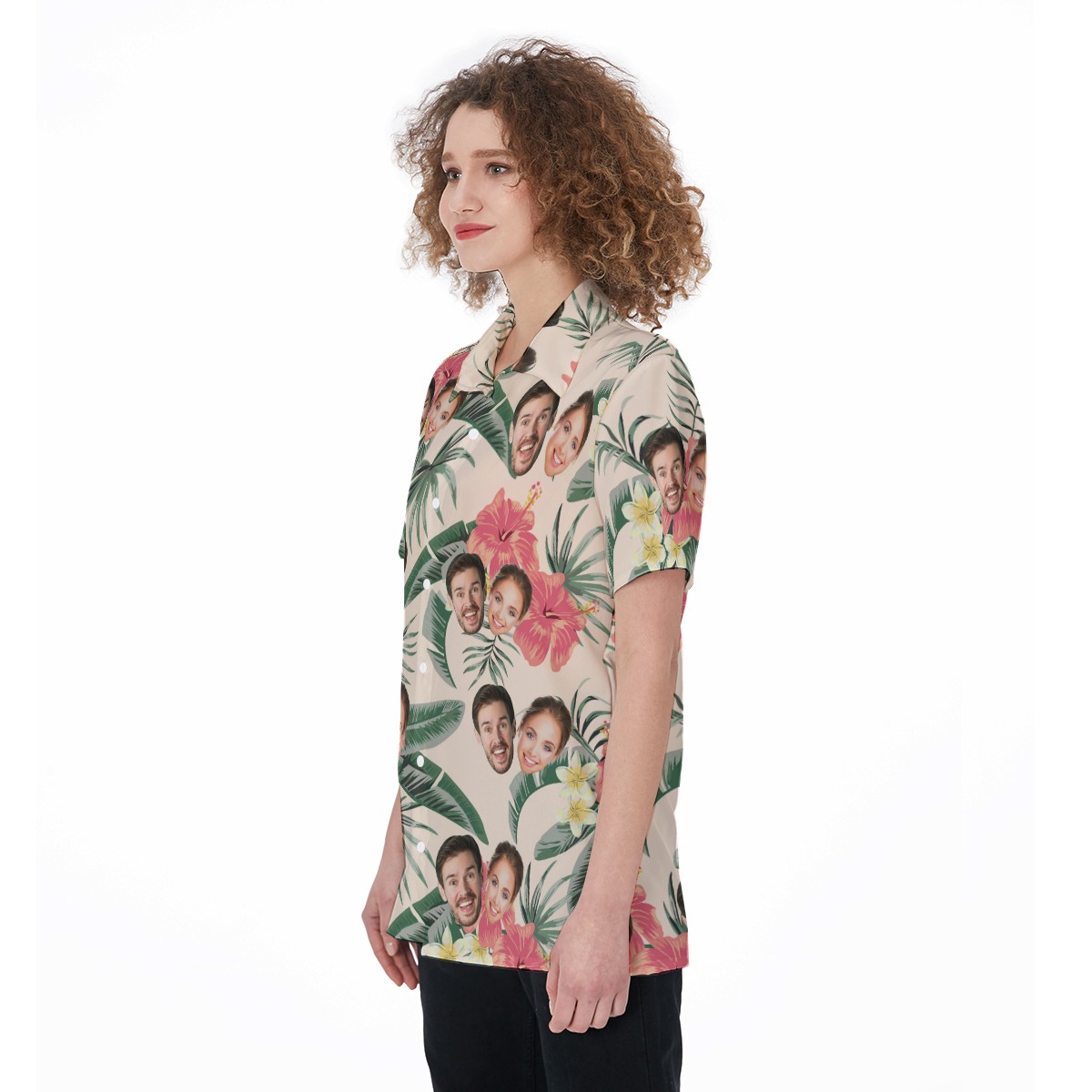 Custom Face Women's Tropical Shirt