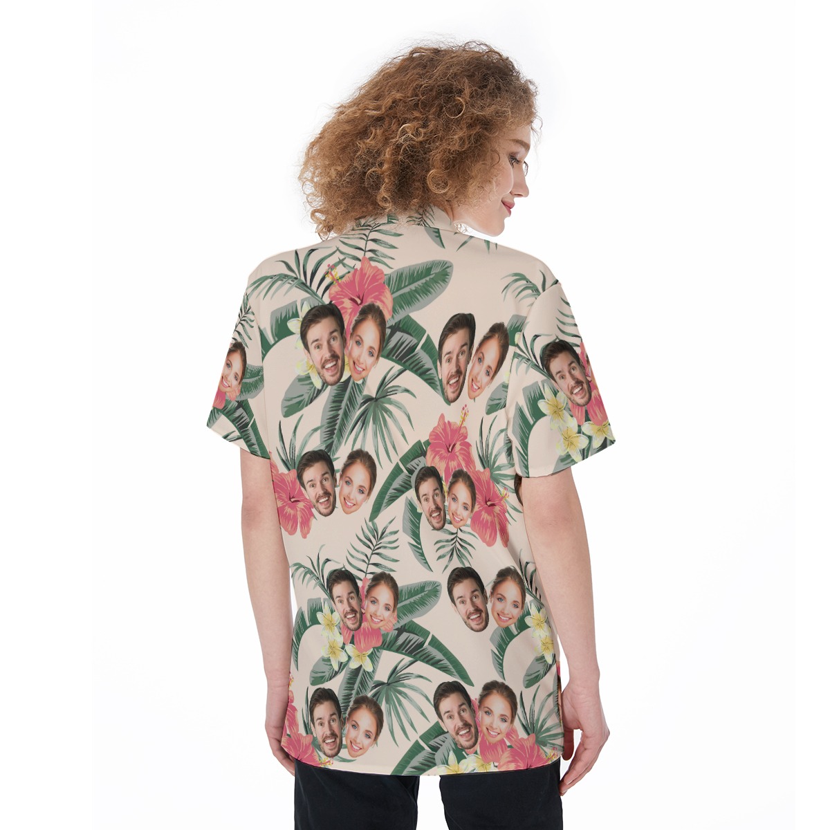 Custom Face Women's Tropical Shirt