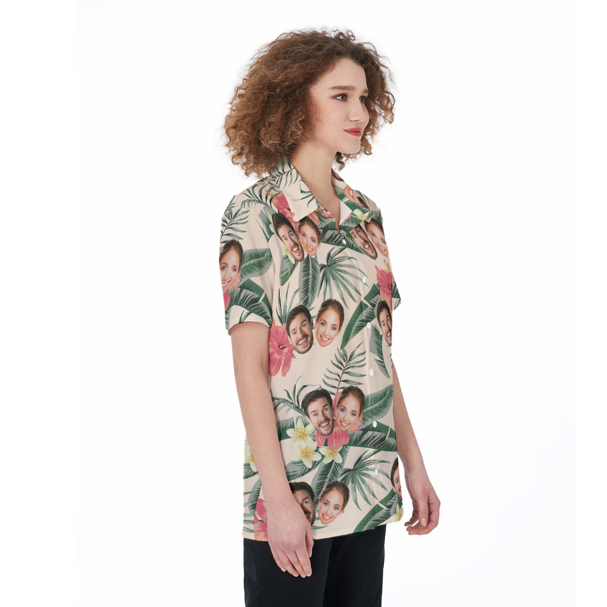 Custom Face Women's Tropical Shirt