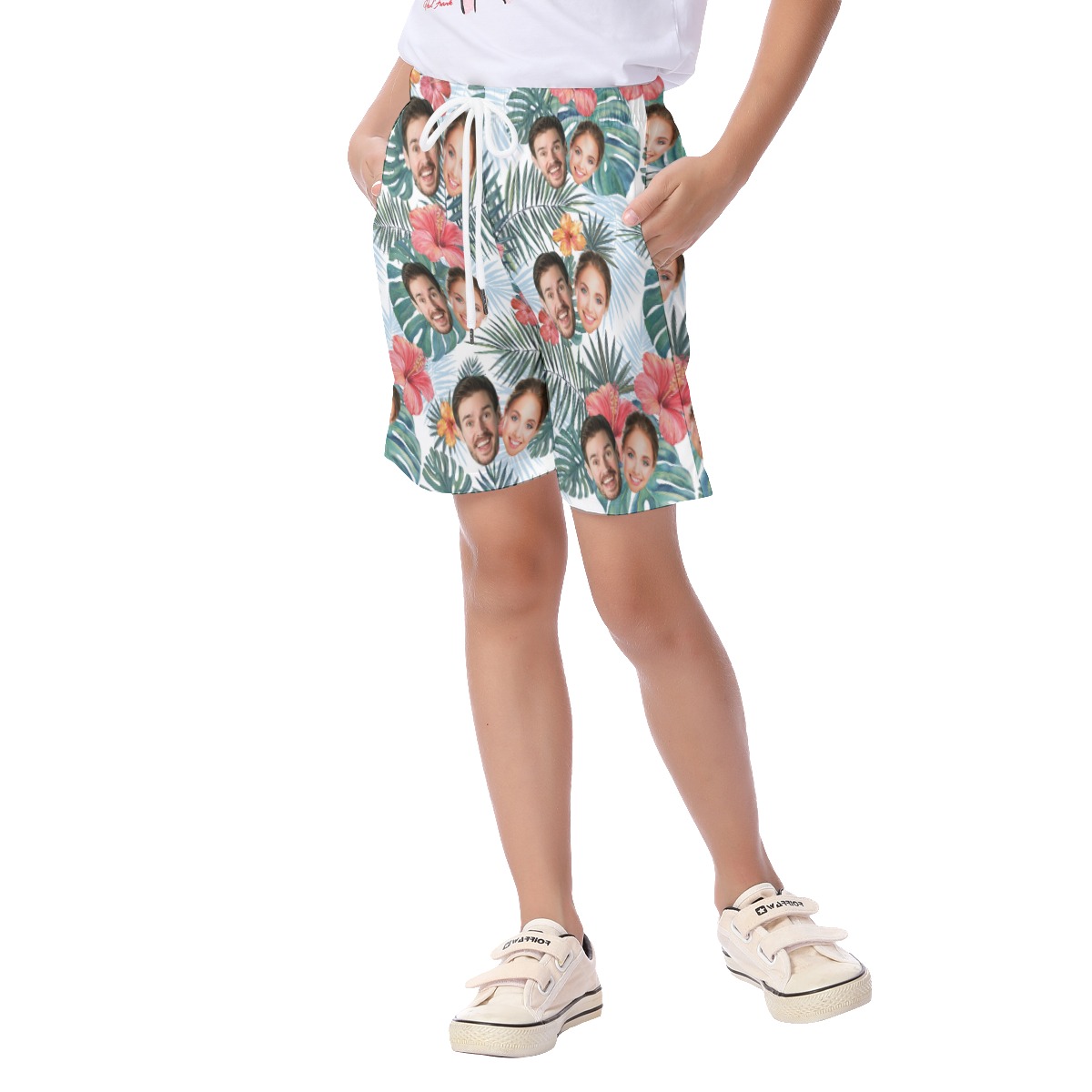 Custom Kid's Hawaiian Shorts With Multiple Faces