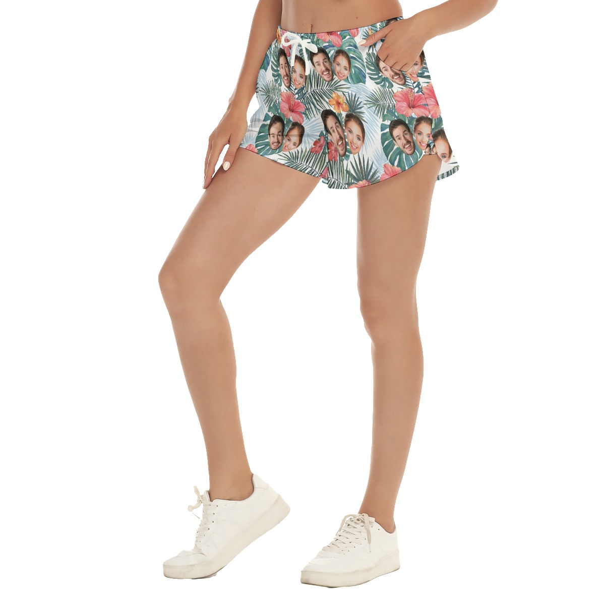 Custom Women's Shorts With Multiple Faces
