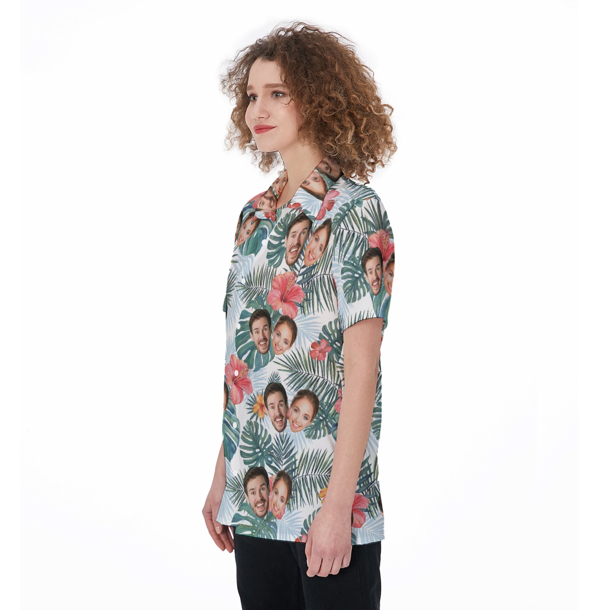 Funny Custom Face Hawaiian Shirt For Couples