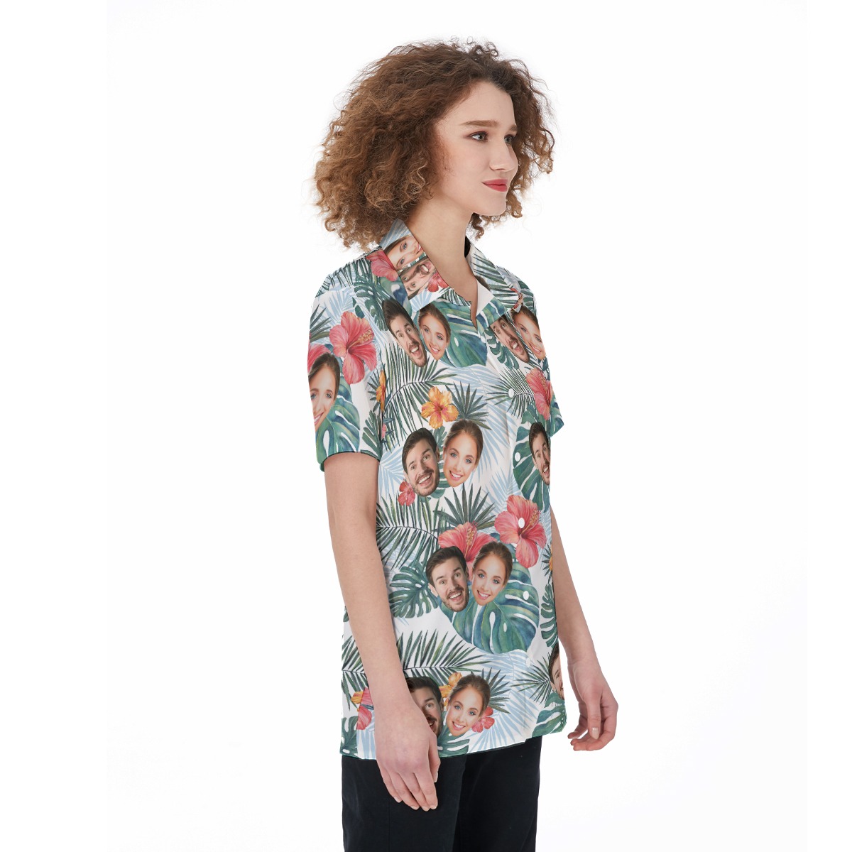 Funny Custom Face Hawaiian Shirt For Couples