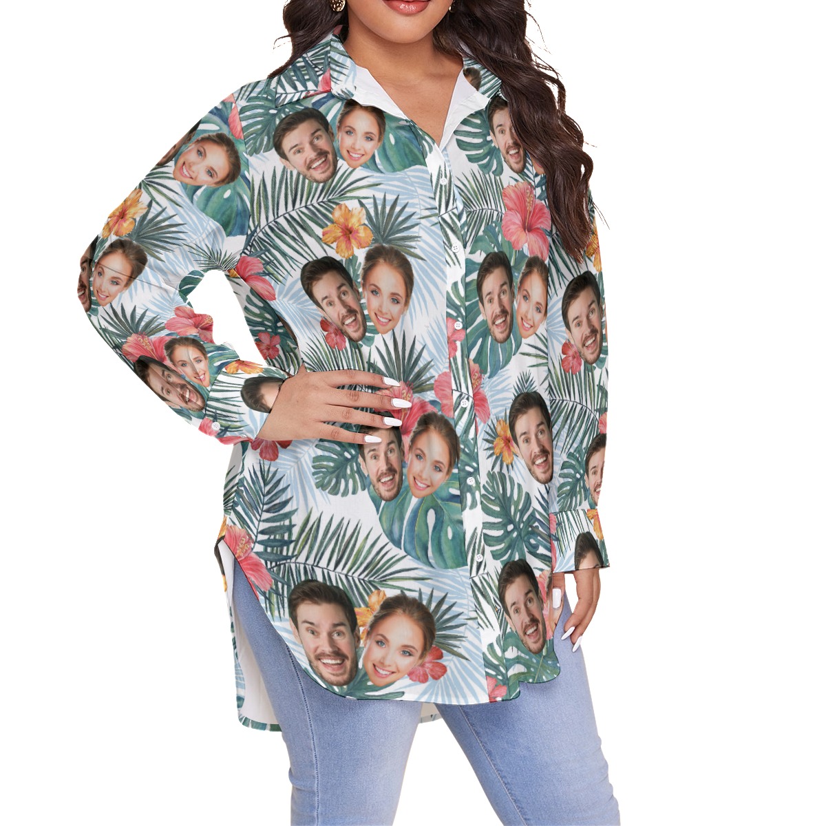 Custom Plus Size Hawaiian Shirt With Multiple Faces