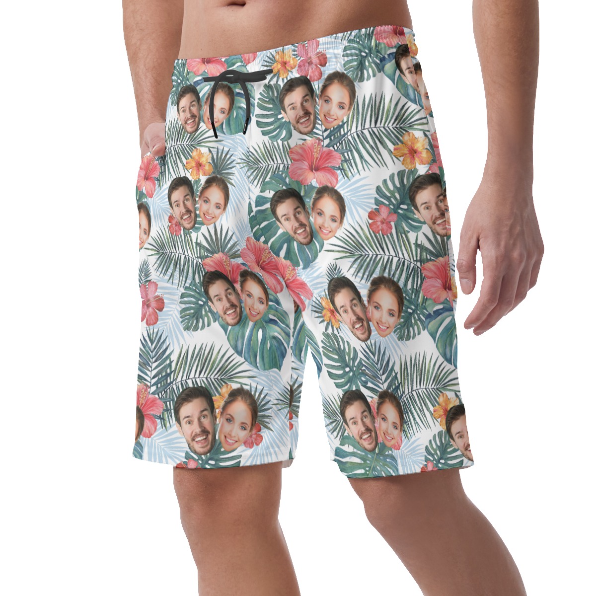Funny Custom 2 Face Men Shorts With Pockets