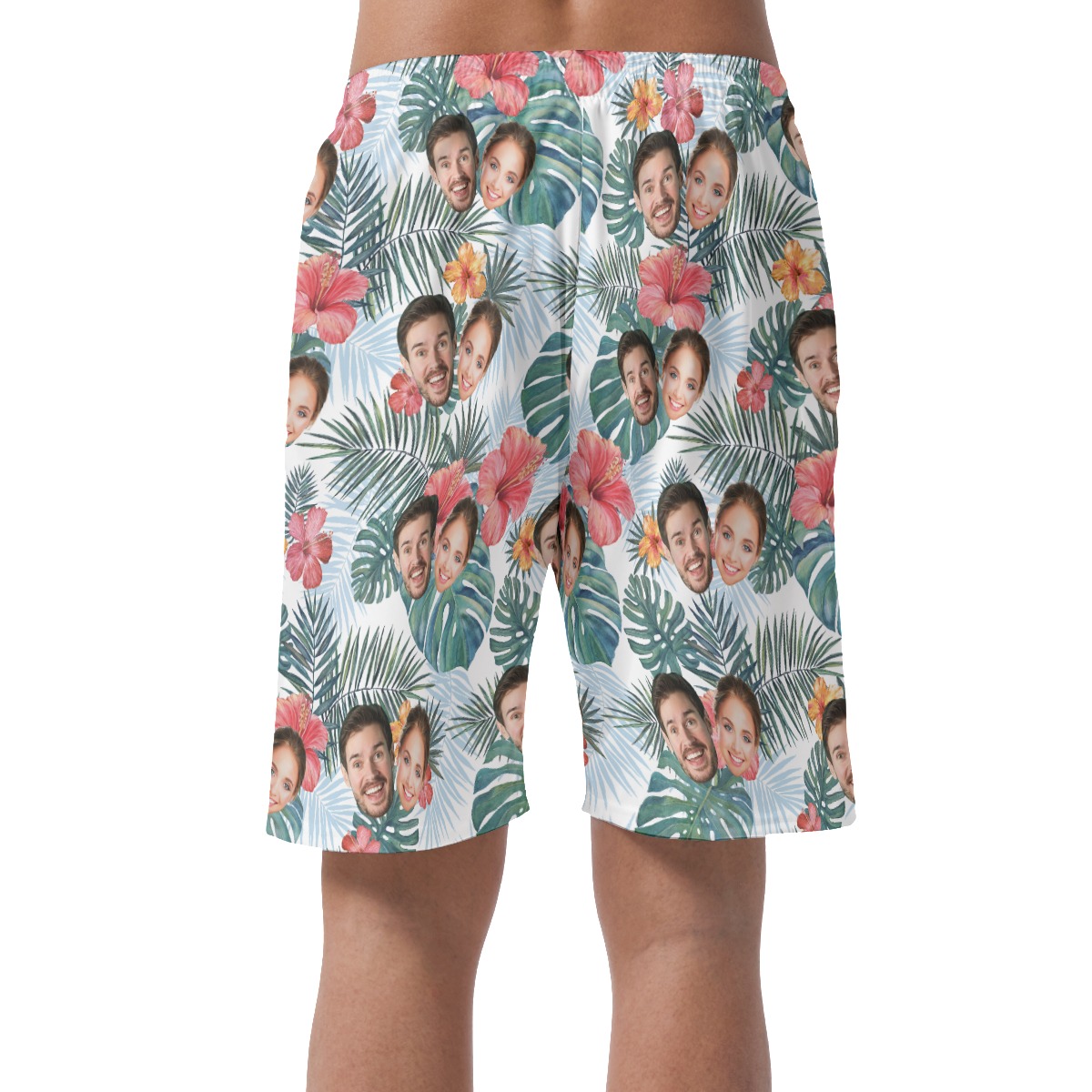 Funny Custom 2 Face Men Shorts With Pockets