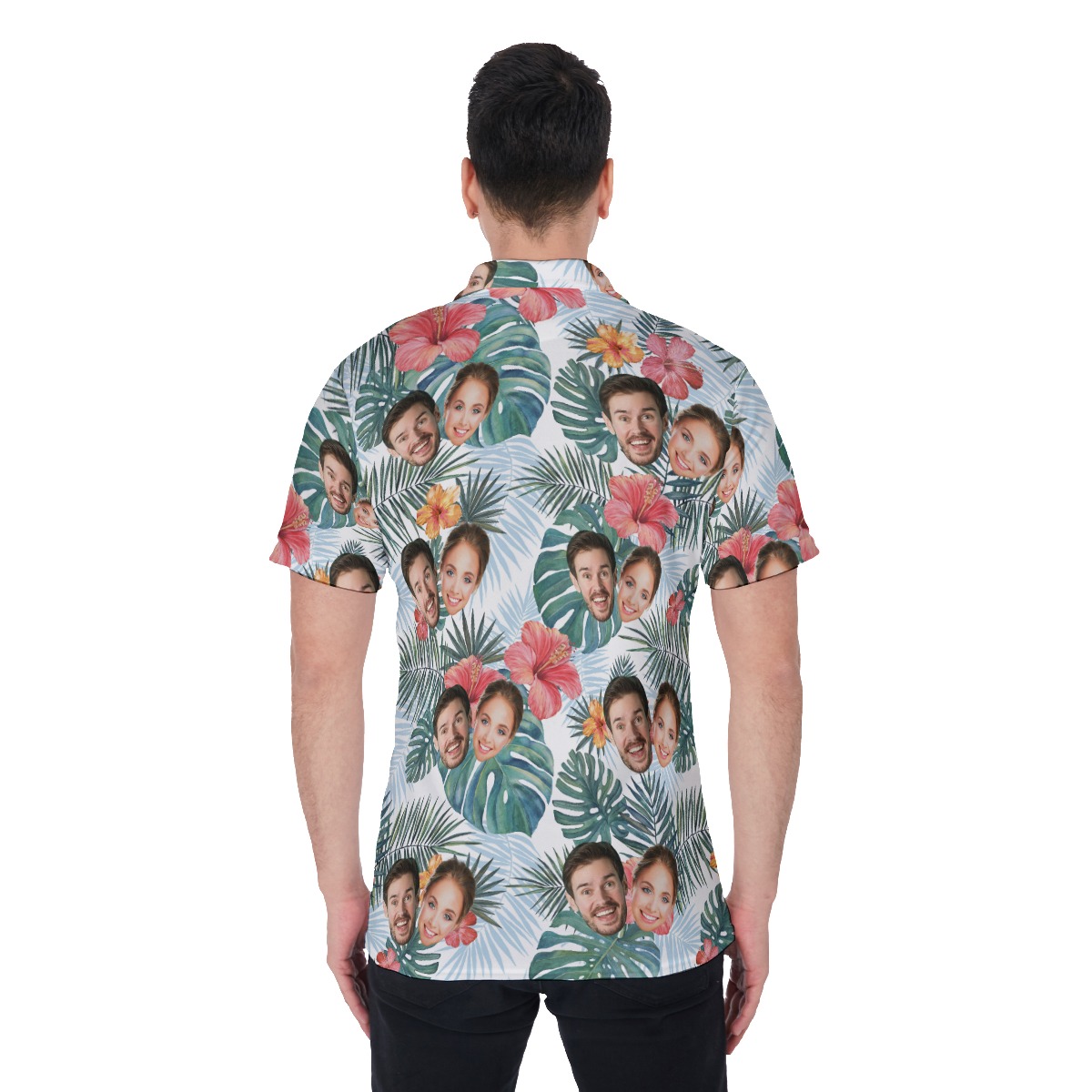 Custom Multiple Faces Polo Golf Shirt
