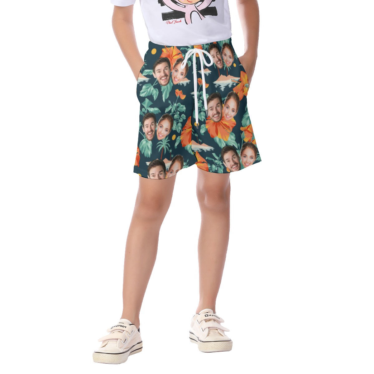 Funny Custom 2 Faces Hawaiian Shorts For Kids - variant image 1