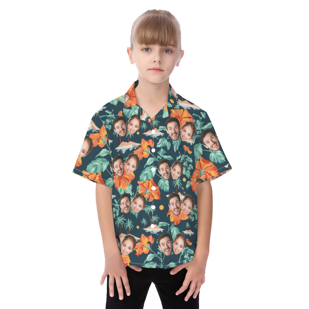 Funny Custom 2 Faces Hawaiian Shirt For Kids - variant image 1
