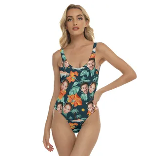 Custom 2 Faces Swimsuit For Couples