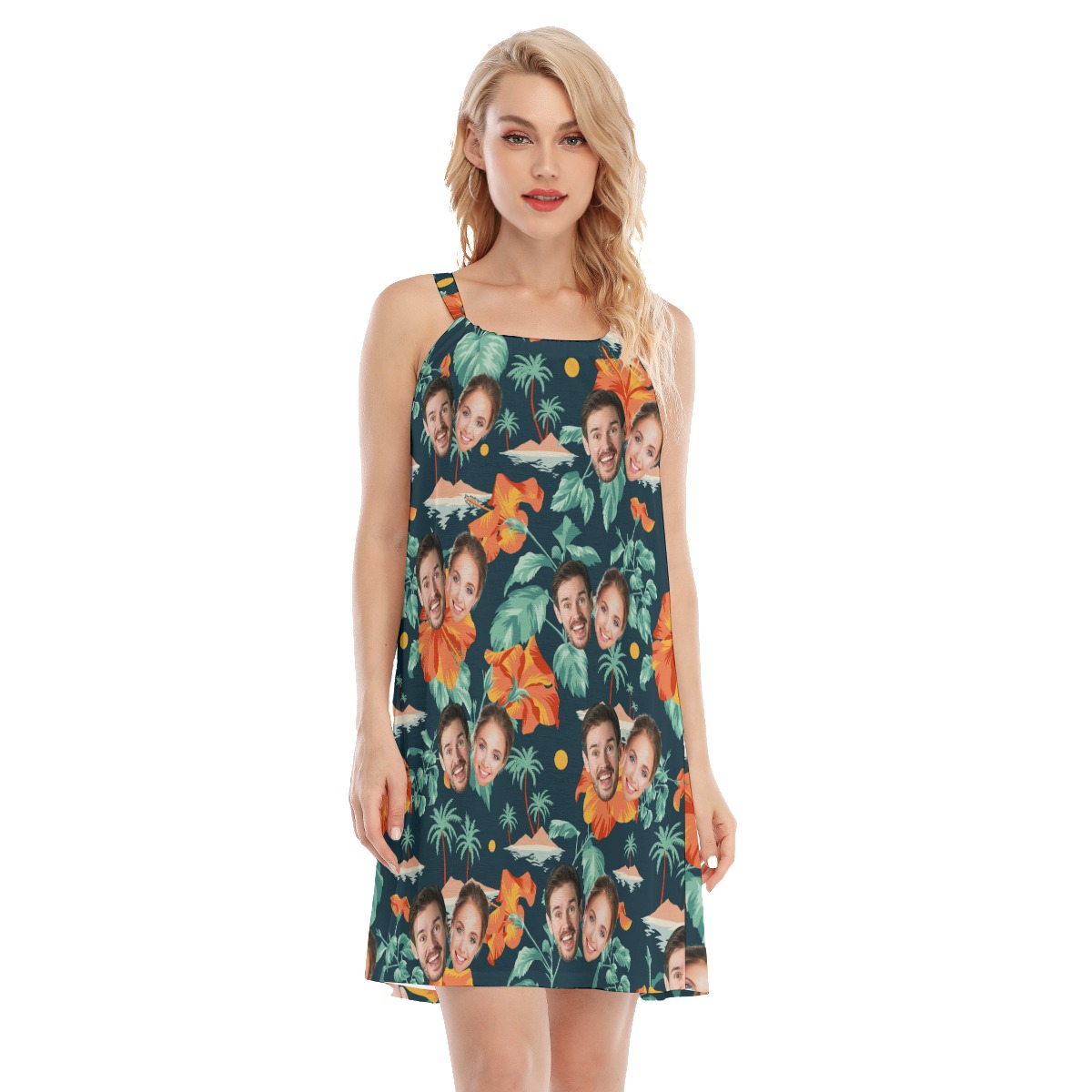 Custom 2 Faces Tropical Cami Dress - variant image 1