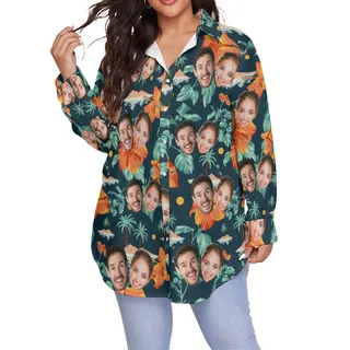 Custom 2 Faces Women's Hawaiian Blouse