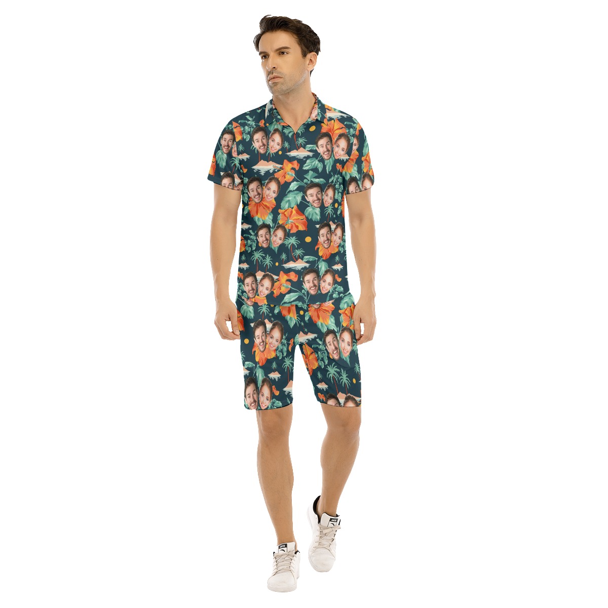 Custom 2 Faces Men's Hawaiian Set - variant image 1
