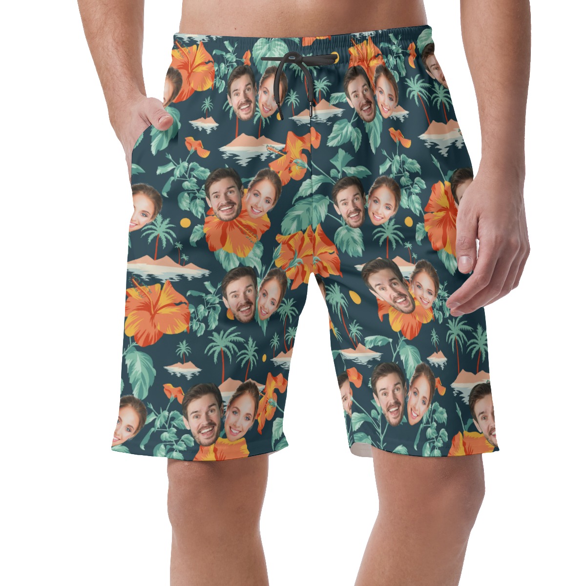 Custom Men's Hawaiian Shorts With 2 Faces - variant image 1