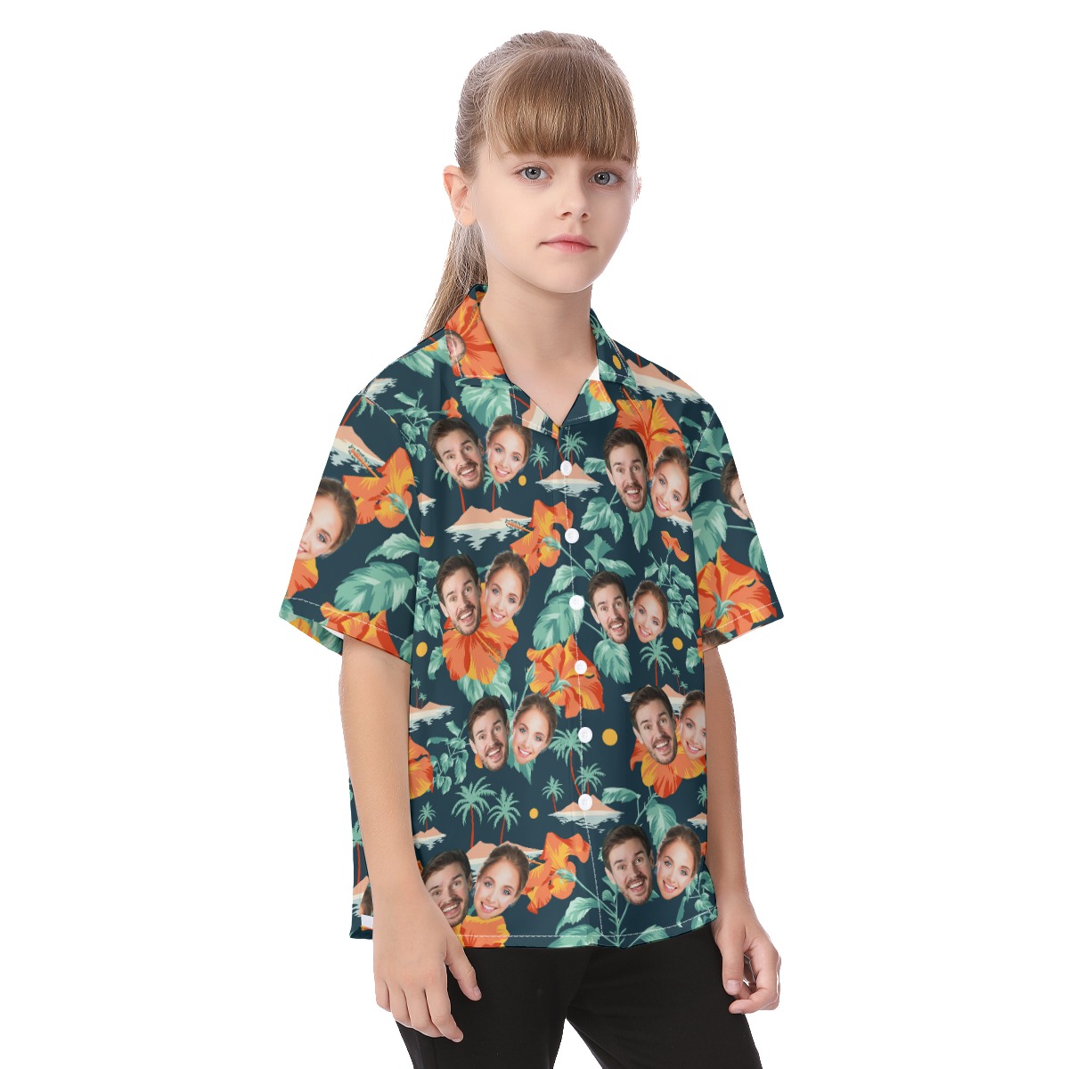 Funny Custom 2 Faces Hawaiian Shirt For Kids