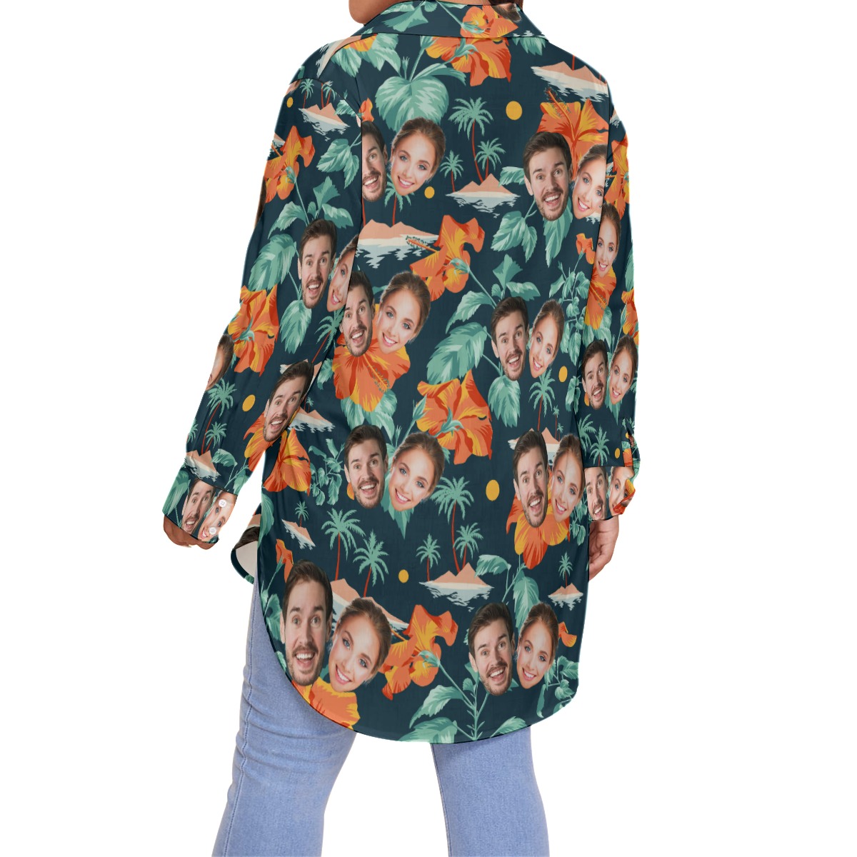 Custom 2 Faces Women's Hawaiian Blouse