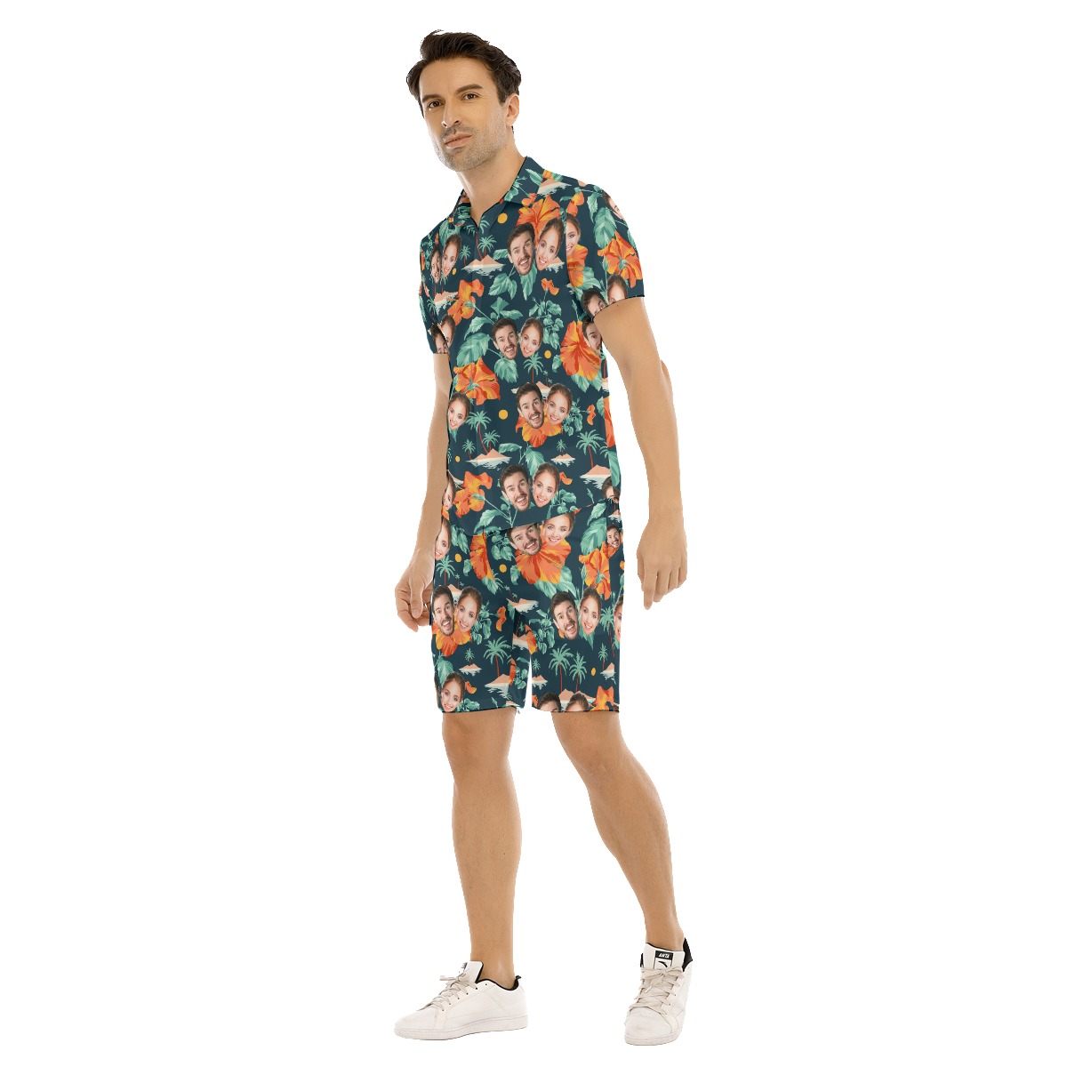 Custom 2 Faces Men's Hawaiian Set