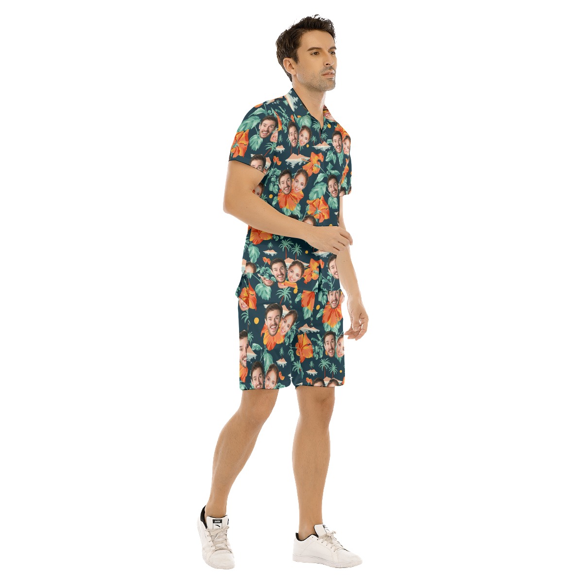 Custom 2 Faces Men's Hawaiian Set