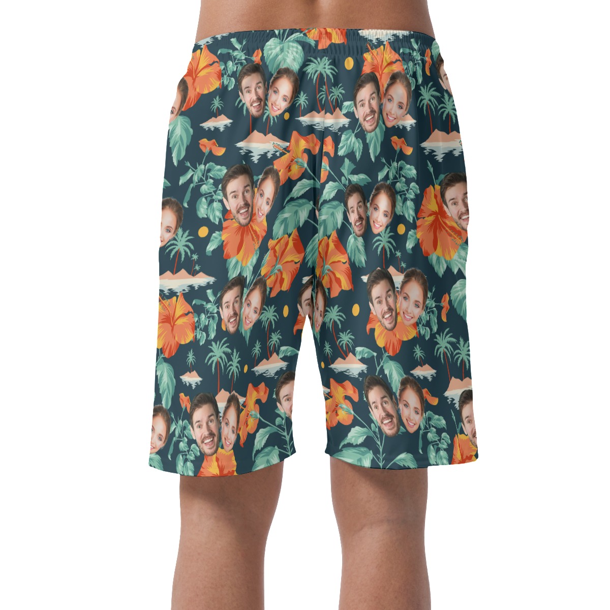 Custom Men's Hawaiian Shorts With 2 Faces