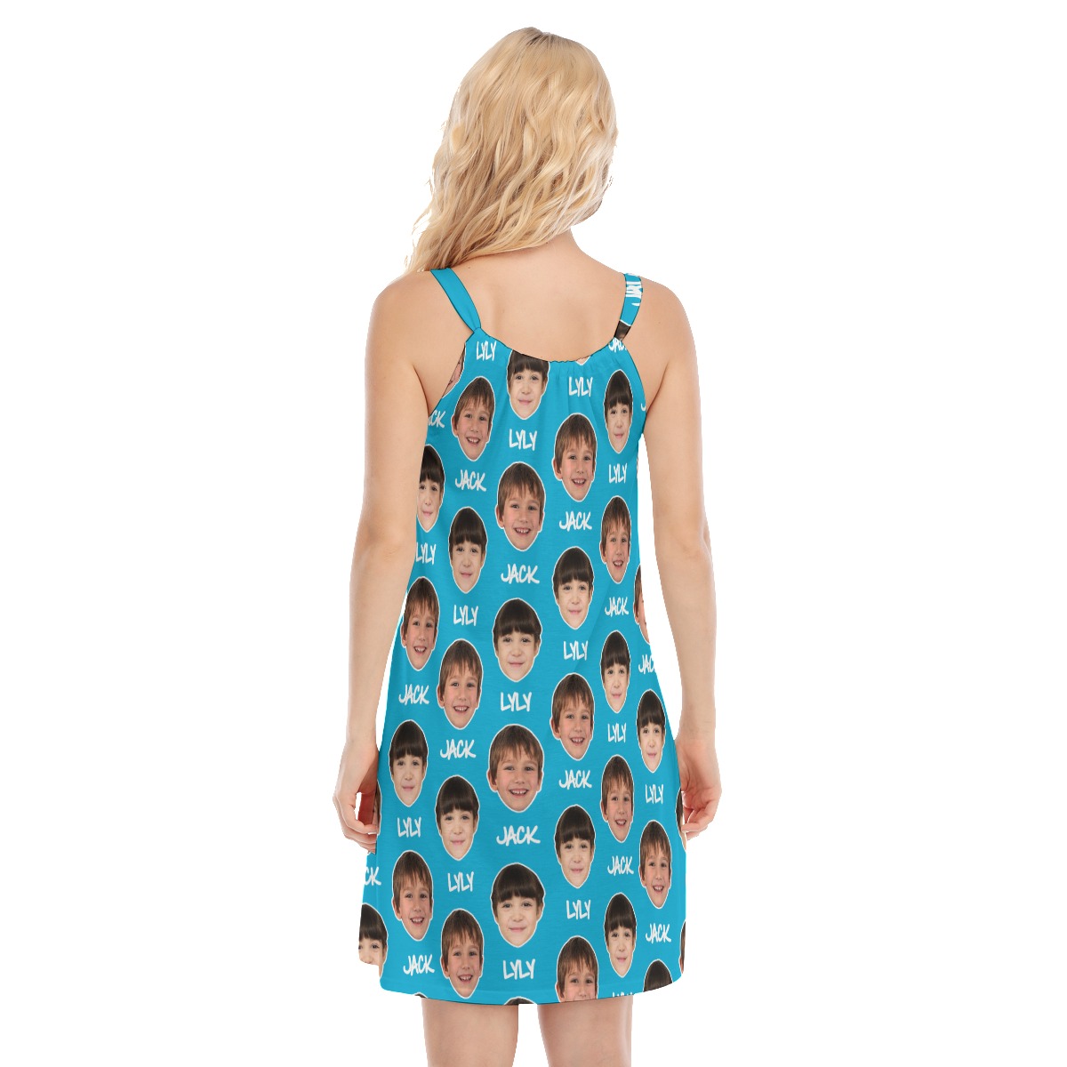 Funny Custom Face With Name Hawaiian Summer Dress For Women