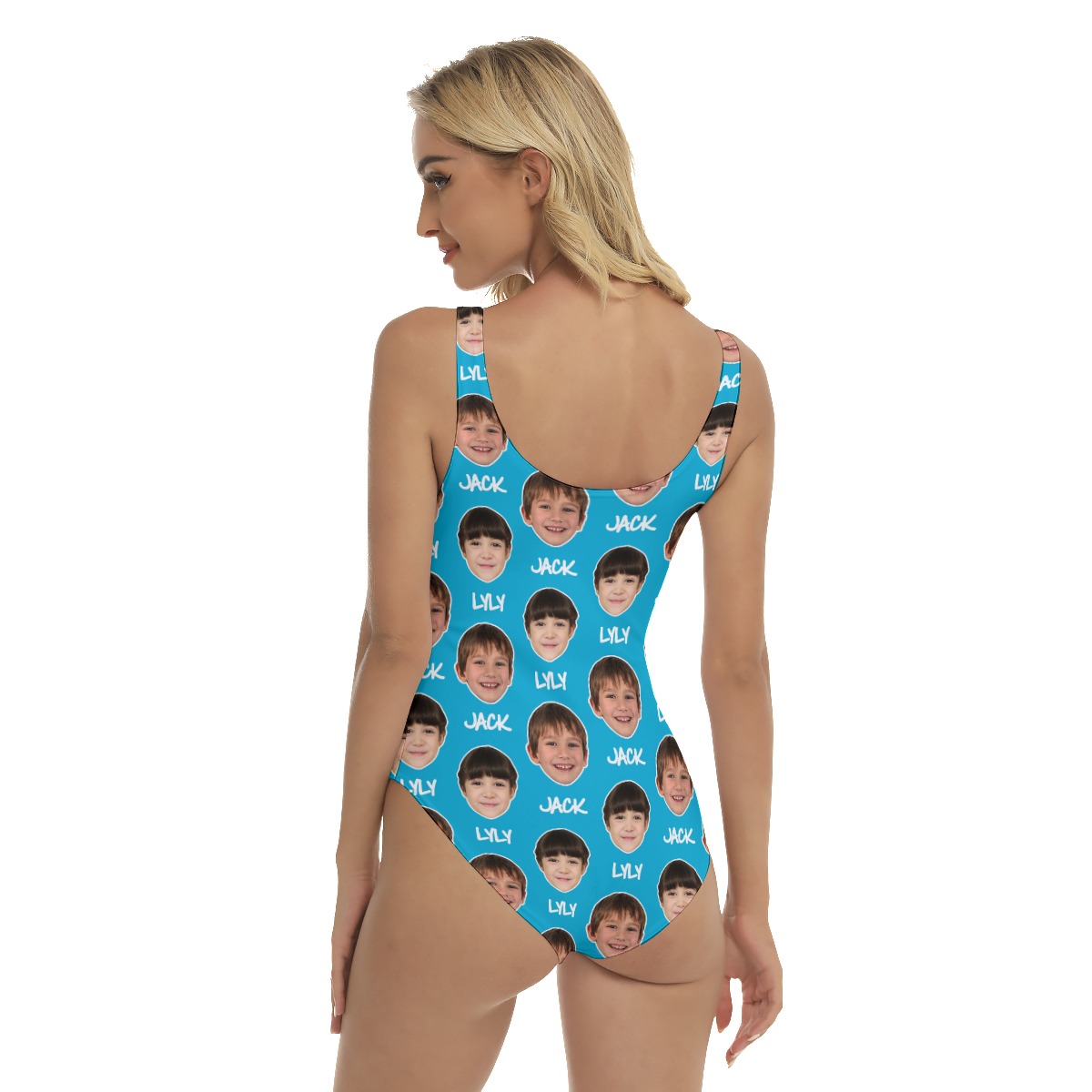 Funny Custom Hawaiian Swimsuit With Name And Faces