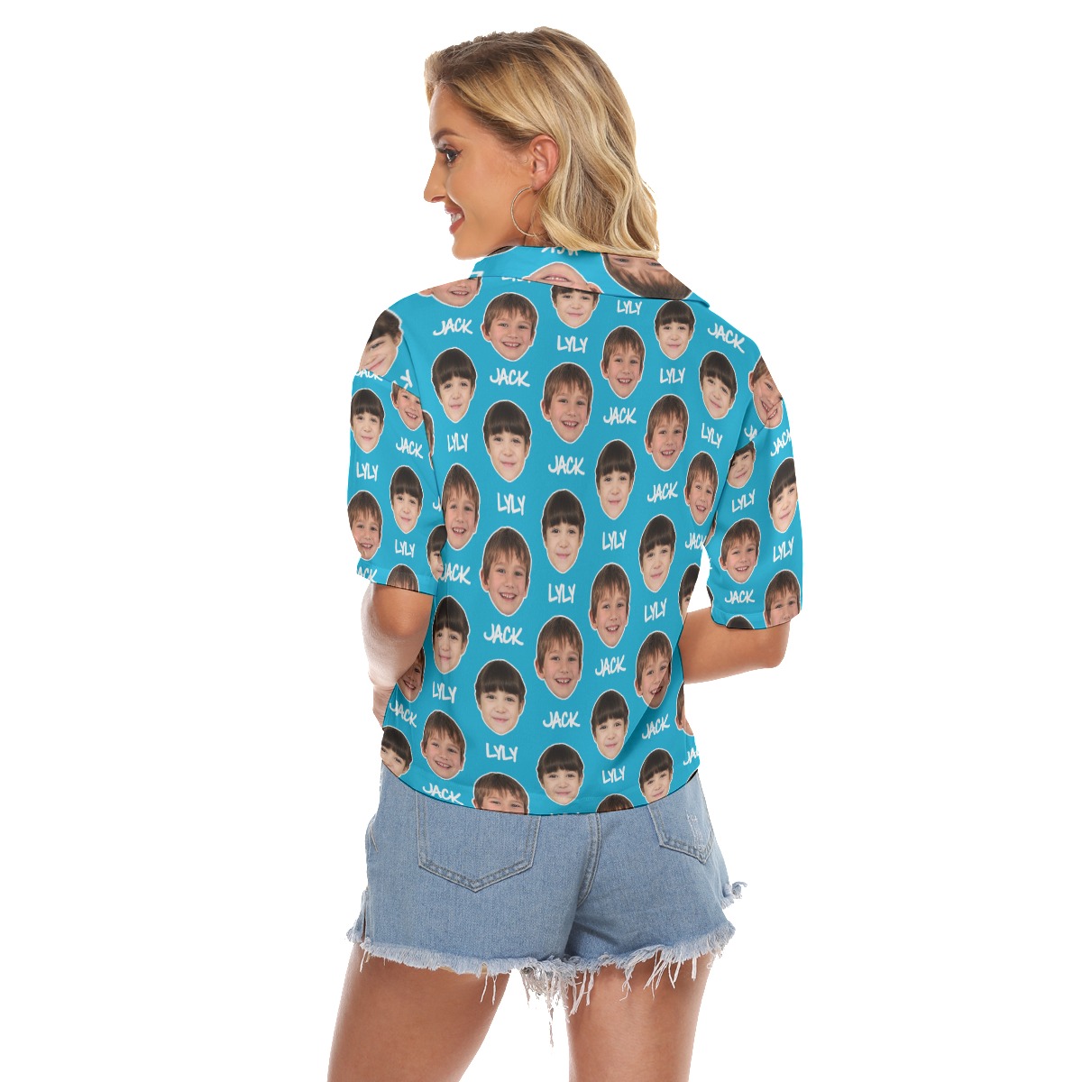 Unique Personalized Hawaiian Crop Top Shirt With Name And Face